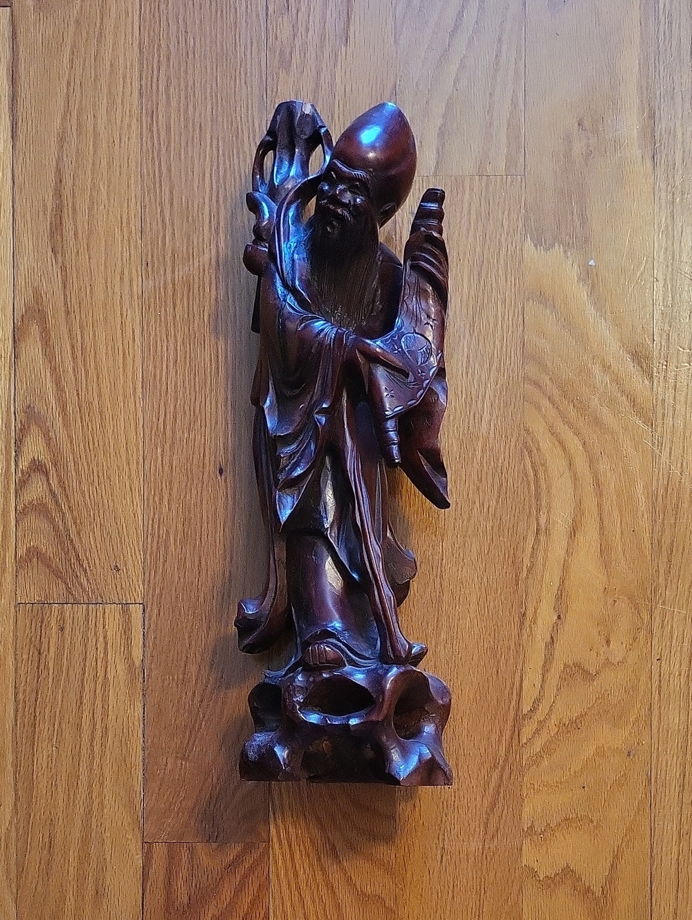 Handcrafted Brown Wooden Home Art Sculpture - Elegant Figurine